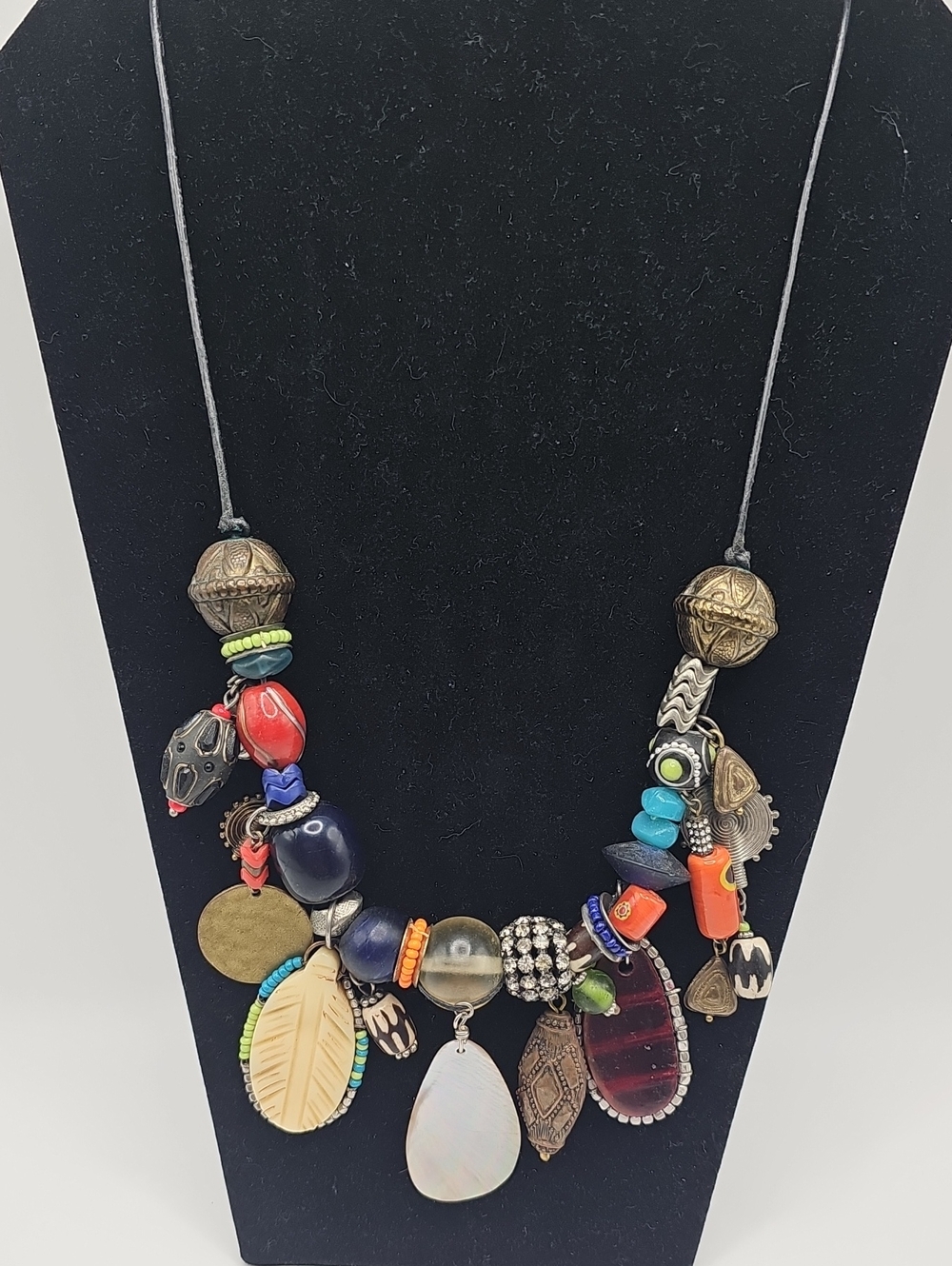 Bohemian Multicolor Charm Pendant Necklace Statment Very Interesting And Fun